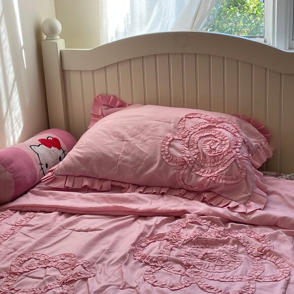 Bed Sheet set and Duvet Cover PINK - for Single Bed - Picture 4 of 8